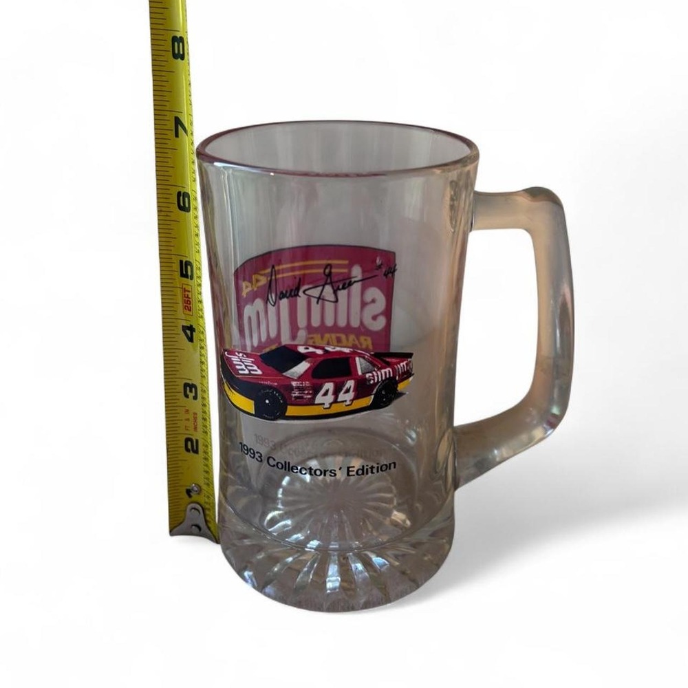 Vintage 1993 Slim Jim Racing Team 44 David Green Glass Beer Mug Tankard 5.5in - Picture 7 of 8